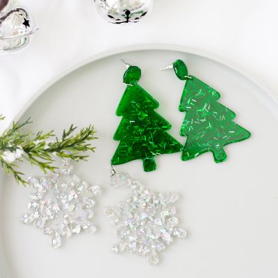 Picture of Earrings Green Tree