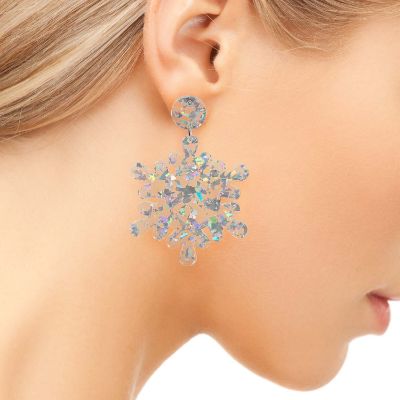 Picture of Earrings Silver Snowflake