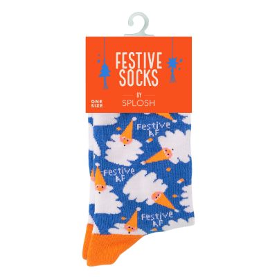 Picture of Socks Blue Festive