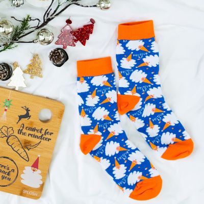 Picture of Socks Blue Festive