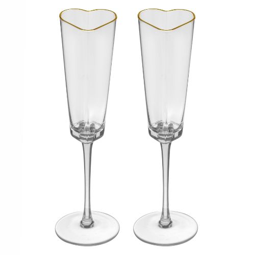 Picture of Amour Champagne Glass Clear 2pk