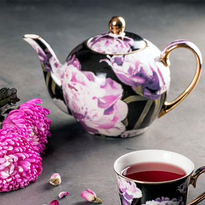 Picture of Dark Florals Teapot Infuser 1L Peony