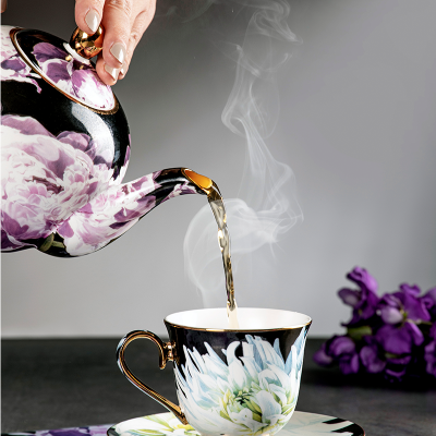 Picture of Dark Florals Teapot Infuser 1L Peony