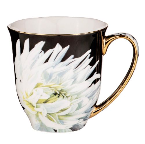 Picture of Dark Florals Mug White Dahlia