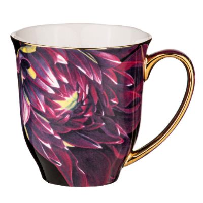 Picture of Dark Florals Mug Purple Flame