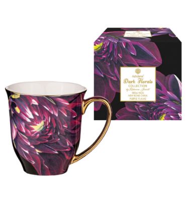 Picture of Dark Florals Mug Purple Flame