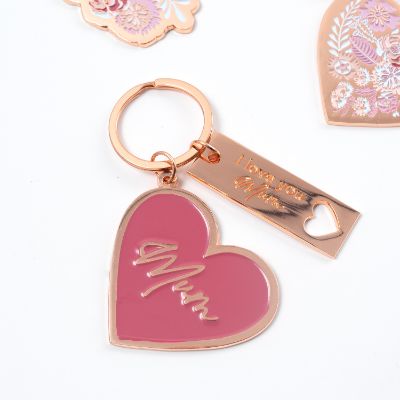 Picture of Mothers Day Keyring I Love You Enamel