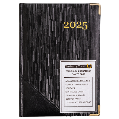 Picture of Diary A5 DTP Black 2025